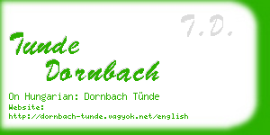 tunde dornbach business card